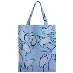 Katsushika Hokusai, Egrets From Quick Lessons In Simplified Drawing Zipper Classic Tote Bag by Valentinaart