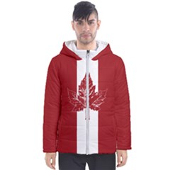 Cool Canada Flag Men s Hooded Puffer Jacket