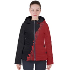 Canada Maple leaf Jackets Women s Hooded Puffer Jacket