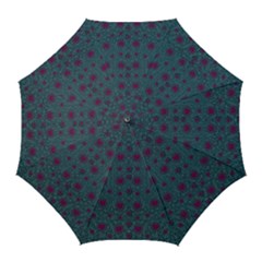 Lovely Ornate Hearts Of Love Golf Umbrellas by pepitasart