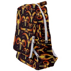 Stylised Horns Black Pattern Travelers  Backpack