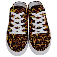 Stylised Horns Black Pattern Half Slippers