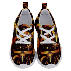 Stylised Horns Black Pattern Running Shoes