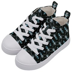 Seamless Pattern Background Black Kids  Mid-top Canvas Sneakers