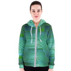 Board Conductors Circuits Women s Zipper Hoodie