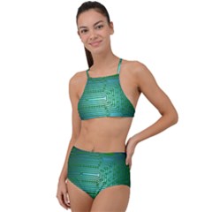 Board Conductors Circuits High Waist Tankini Set by HermanTelo