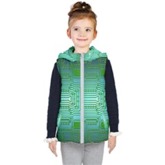 Board Conductors Circuits Kids  Hooded Puffer Vest by HermanTelo