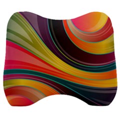 Abstract Colorful Background Wavy Velour Head Support Cushion