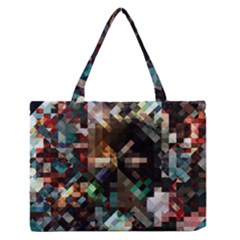 Abstract Texture Desktop Zipper Medium Tote Bag by HermanTelo