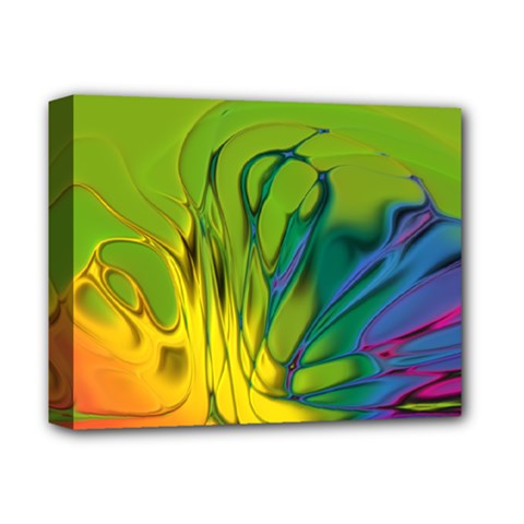 Abstract Pattern Lines Wave Deluxe Canvas 14  X 11  (stretched) by HermanTelo