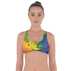 Abstract Pattern Lines Wave Got No Strings Sports Bra