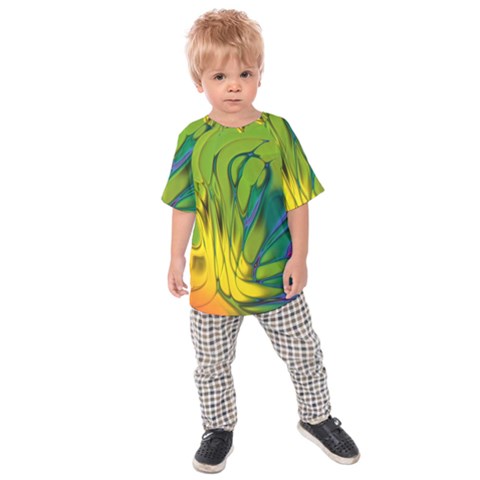 Abstract Pattern Lines Wave Kids  Raglan Tee by HermanTelo