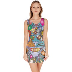 Anthropomorphic Flower Floral Plant Bodycon Dress