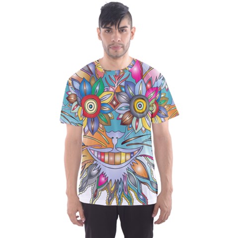 Anthropomorphic Flower Floral Plant Men s Sports Mesh Tee by HermanTelo