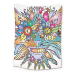 Anthropomorphic Flower Floral Plant Medium Tapestry