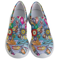 Anthropomorphic Flower Floral Plant Women s Lightweight Slip Ons by HermanTelo