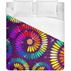 Abstract Background Spiral Colorful Duvet Cover (california King Size) by HermanTelo
