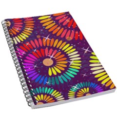 Abstract Background Spiral Colorful 5 5  X 8 5  Notebook