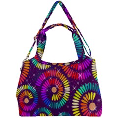 Abstract Background Spiral Colorful Double Compartment Shoulder Bag by HermanTelo