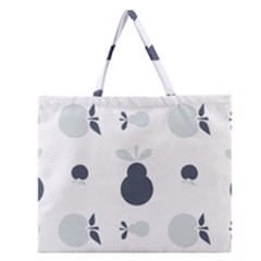 Apples Pears Continuous Zipper Large Tote Bag