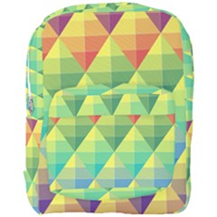 Background Colorful Geometric Triangle Full Print Backpack