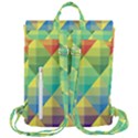 Background Colorful Geometric Triangle Flap Top Backpack View3