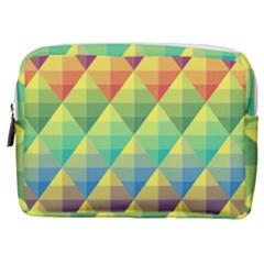 Background Colorful Geometric Triangle Make Up Pouch (medium) by HermanTelo