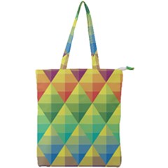 Background Colorful Geometric Triangle Double Zip Up Tote Bag