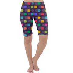 Background Colorful Geometric Cropped Leggings 