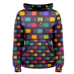 Background Colorful Geometric Women s Pullover Hoodie