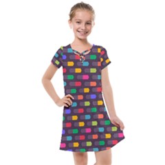 Background Colorful Geometric Kids  Cross Web Dress