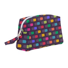Background Colorful Geometric Wristlet Pouch Bag (medium) by HermanTelo