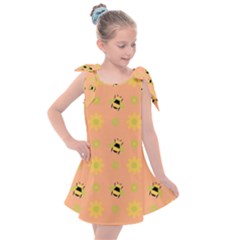 Bee Bug Nature Wallpaper Kids  Tie Up Tunic Dress