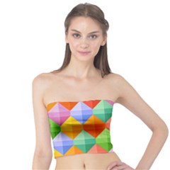 Background Colorful Geometric Triangle Rainbow Tube Top