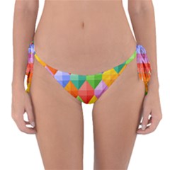 Background Colorful Geometric Triangle Rainbow Reversible Bikini Bottom