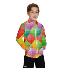 Background Colorful Geometric Triangle Rainbow Kids  Windbreaker