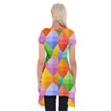 Background Colorful Geometric Triangle Rainbow Short Sleeve Side Drop Tunic View2