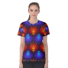 Background Colorful Abstract Women s Cotton Tee