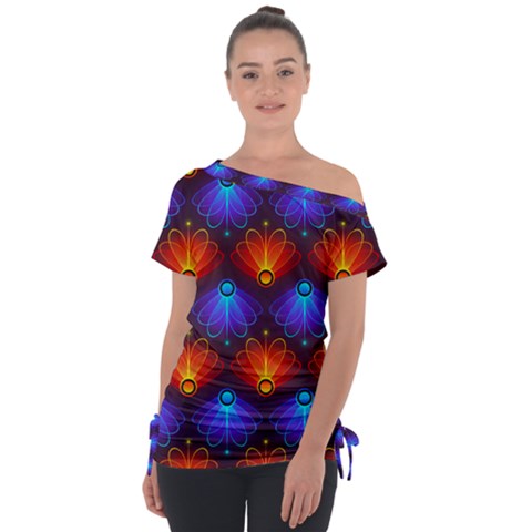 Background Colorful Abstract Tie-up Tee by HermanTelo