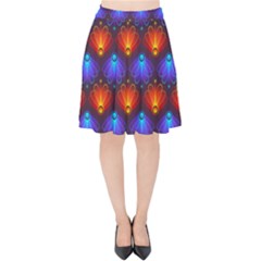 Background Colorful Abstract Velvet High Waist Skirt