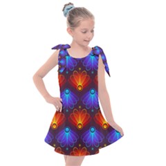 Background Colorful Abstract Kids  Tie Up Tunic Dress