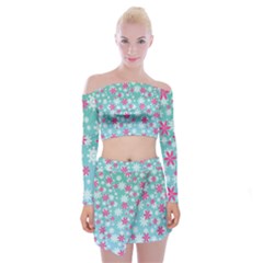 Background Frozen Fever Off Shoulder Top With Mini Skirt Set by HermanTelo