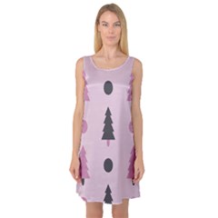 Christmas Tree Fir Den Sleeveless Satin Nightdress