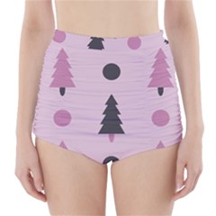 Christmas Tree Fir Den High-waisted Bikini Bottoms by HermanTelo