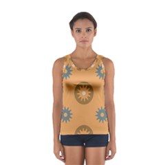 Flowers Screws Rounds Circle Sport Tank Top  by HermanTelo