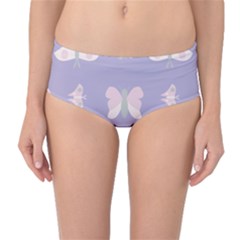 Butterfly Butterflies Merry Girls Mid-waist Bikini Bottoms