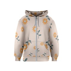 Flowers Continuous Pattern Nature Kids  Zipper Hoodie