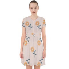 Flowers Continuous Pattern Nature Adorable In Chiffon Dress