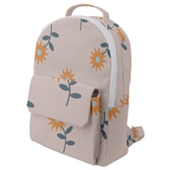 Flowers Continuous Pattern Nature Flap Pocket Backpack (small)