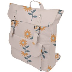 Flowers Continuous Pattern Nature Buckle Up Backpack